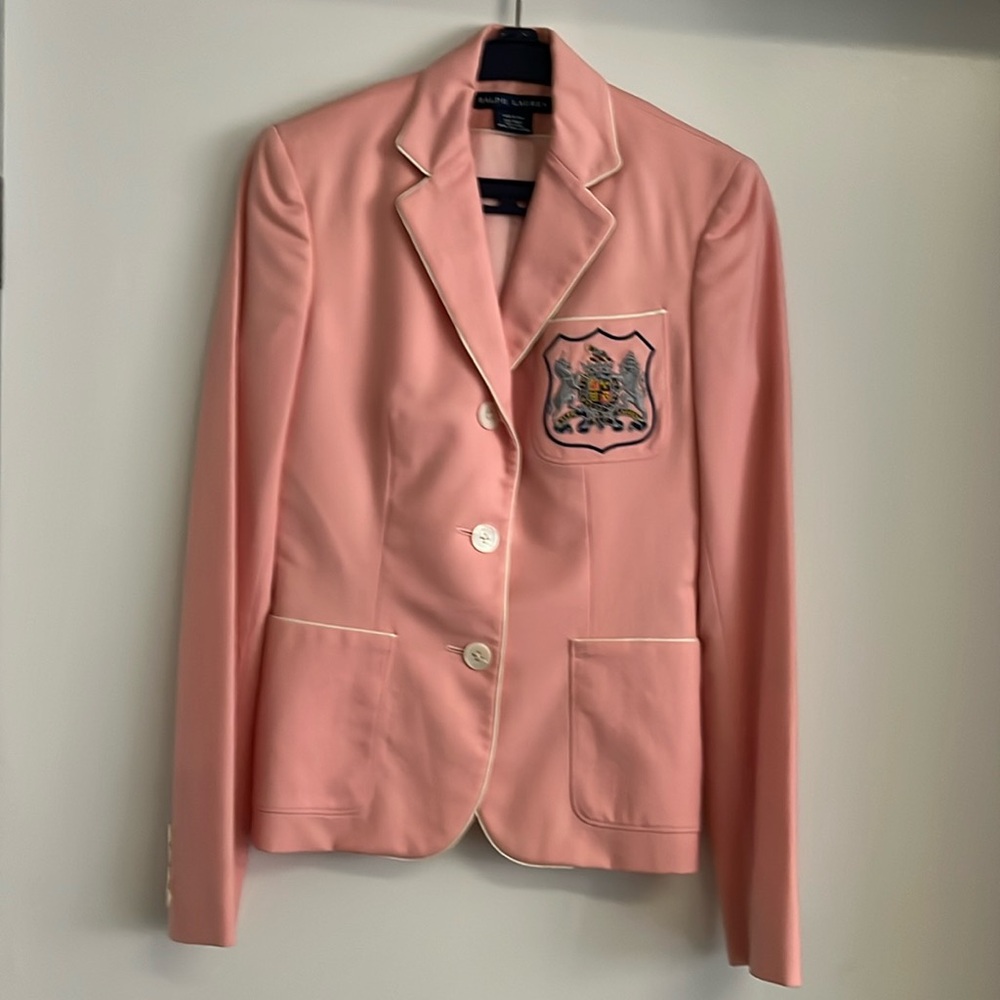 Ralph Lauren pink wool blazer size US 2